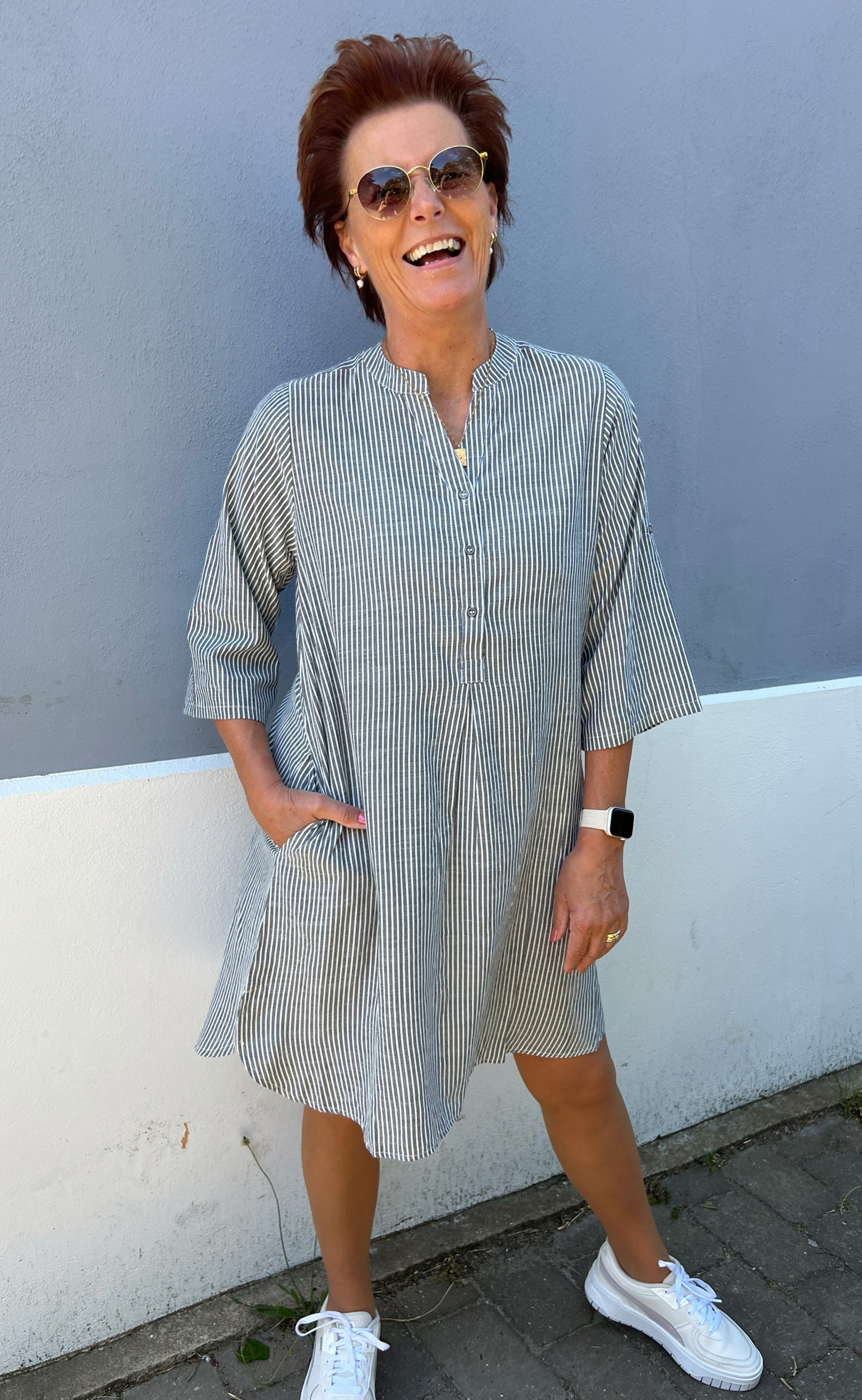 Say INA Copenhagen Kjole - Nia - Black Striped