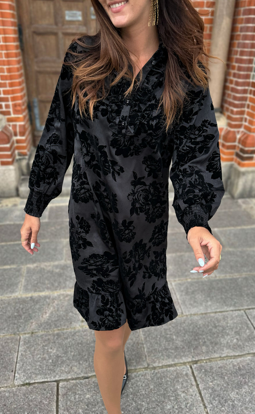 Say INA Copenhagen Kjole - Nora - Black Flowers