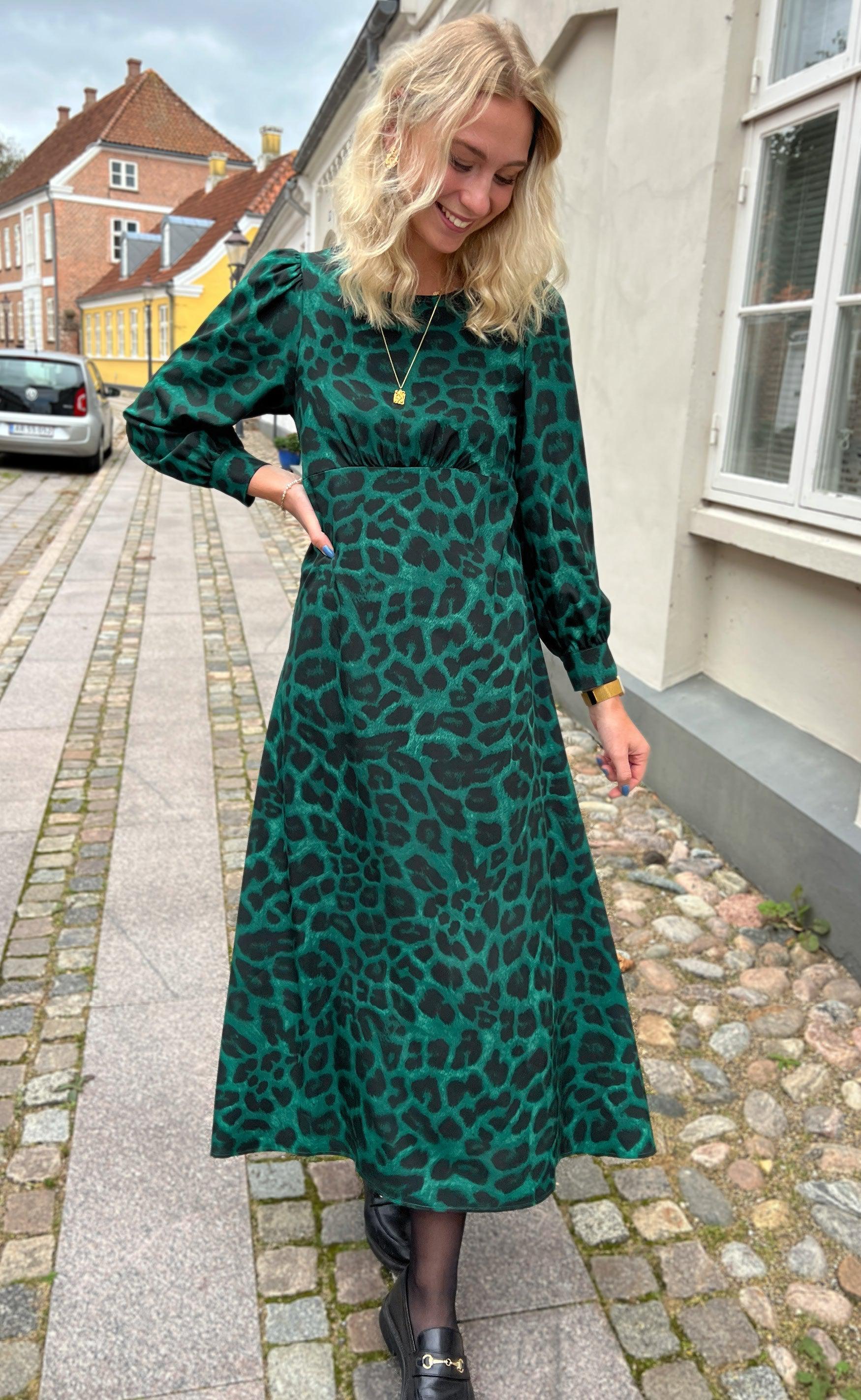 Say INA Copenhagen Kjole - Nova - Green Leopard