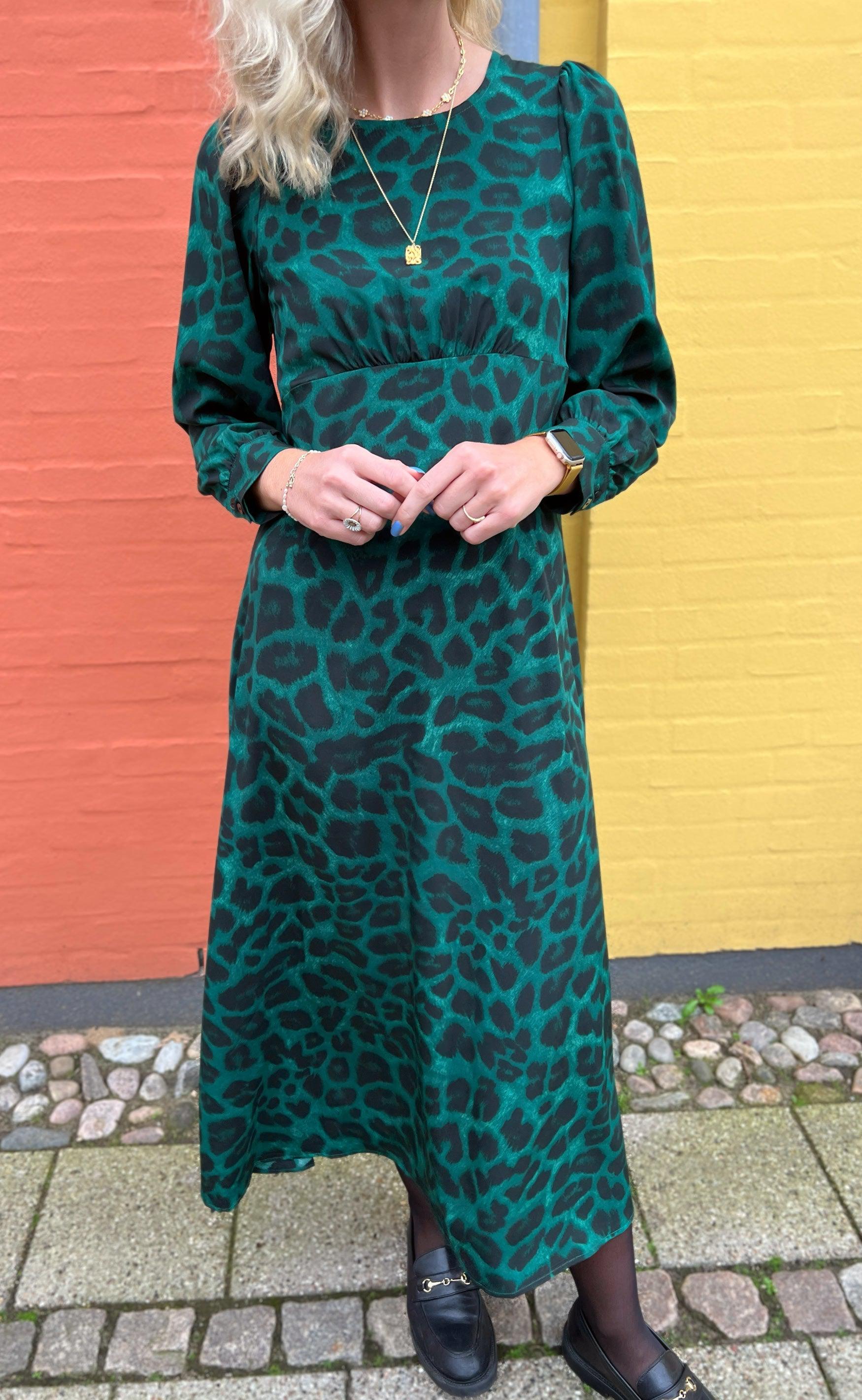 Say INA Copenhagen Kjole - Nova - Green Leopard