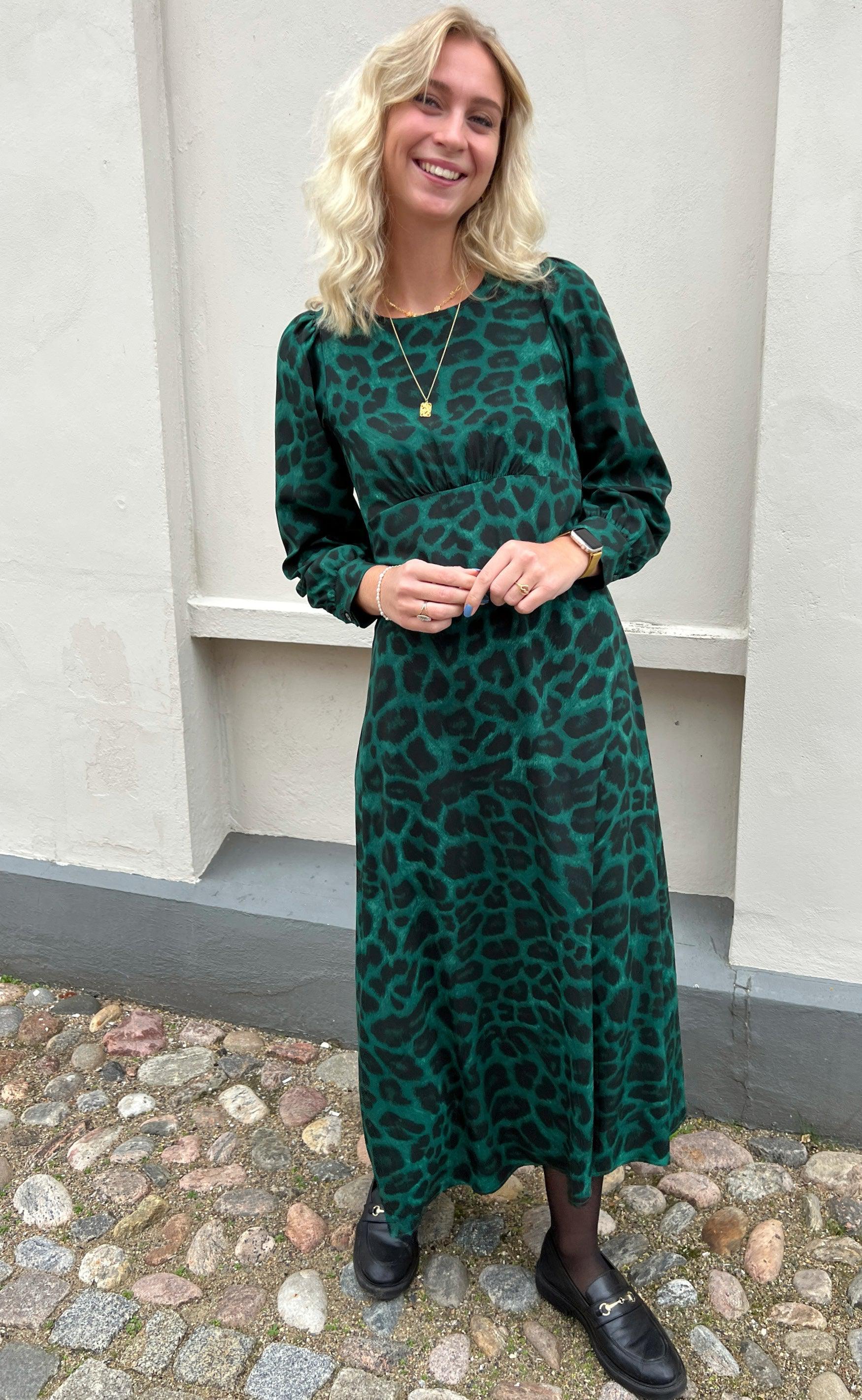 Say INA Copenhagen Kjole - Nova - Green Leopard