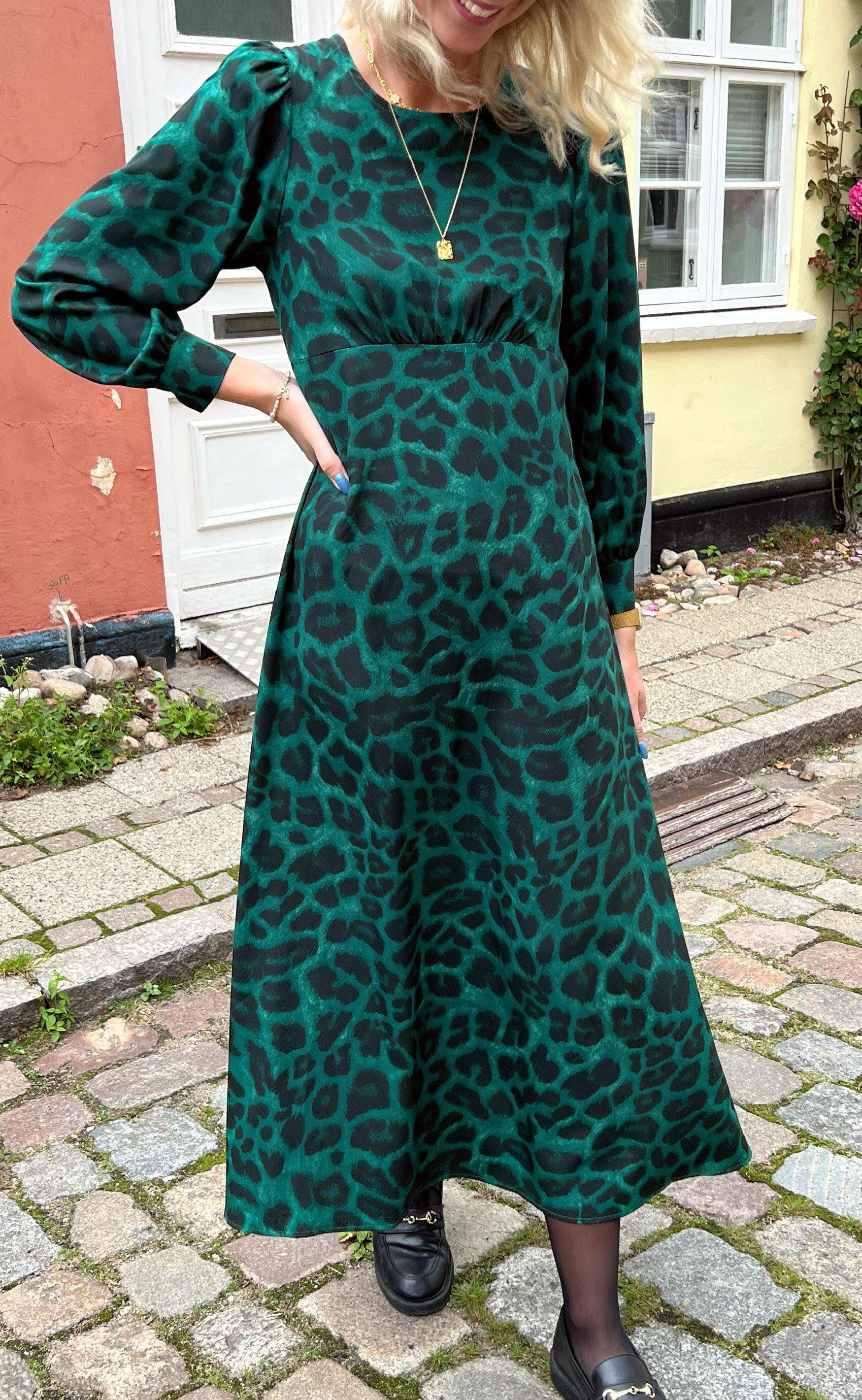 Say INA Copenhagen Kjole - Nova - Green Leopard