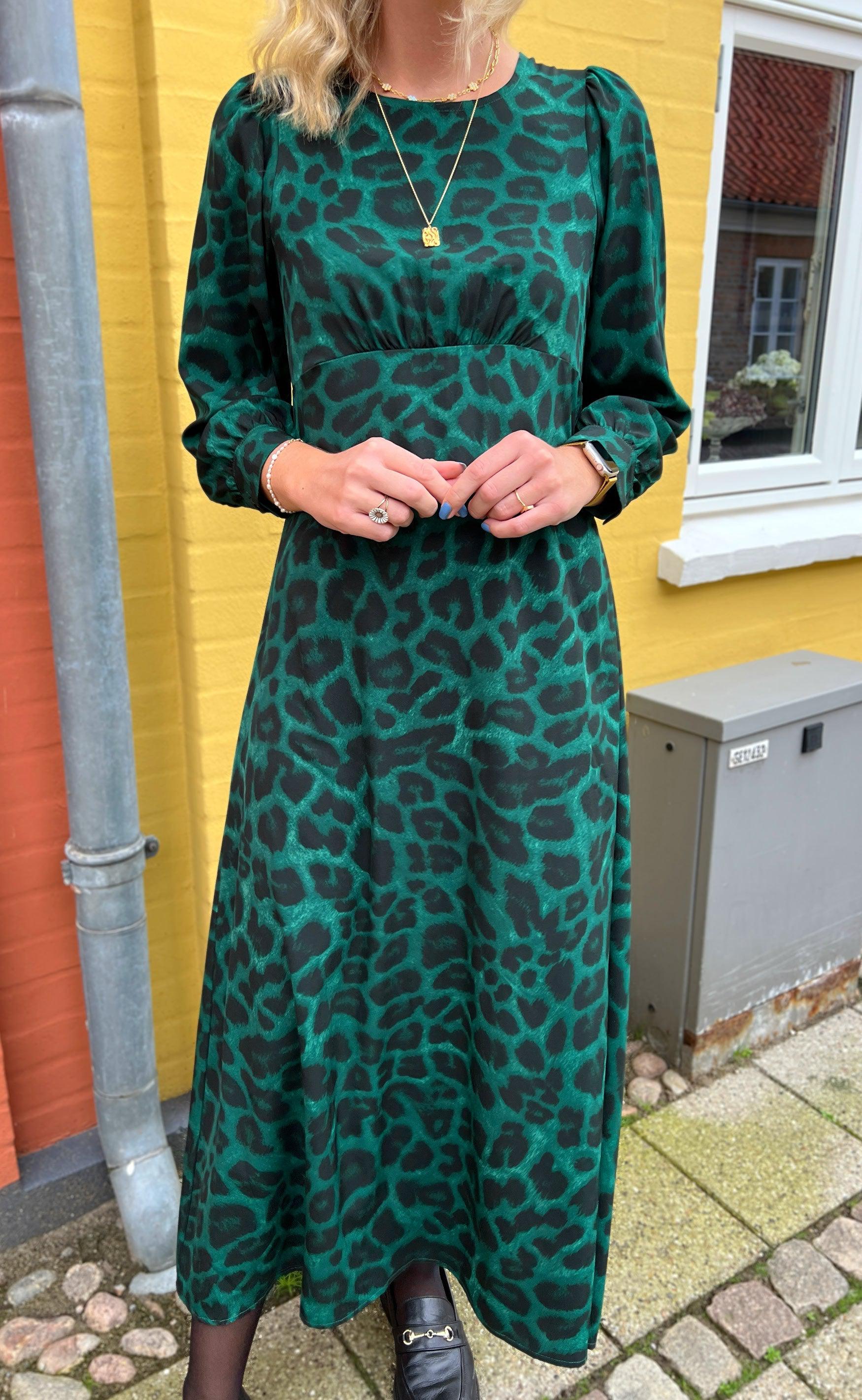 Say INA Copenhagen Kjole - Nova - Green Leopard