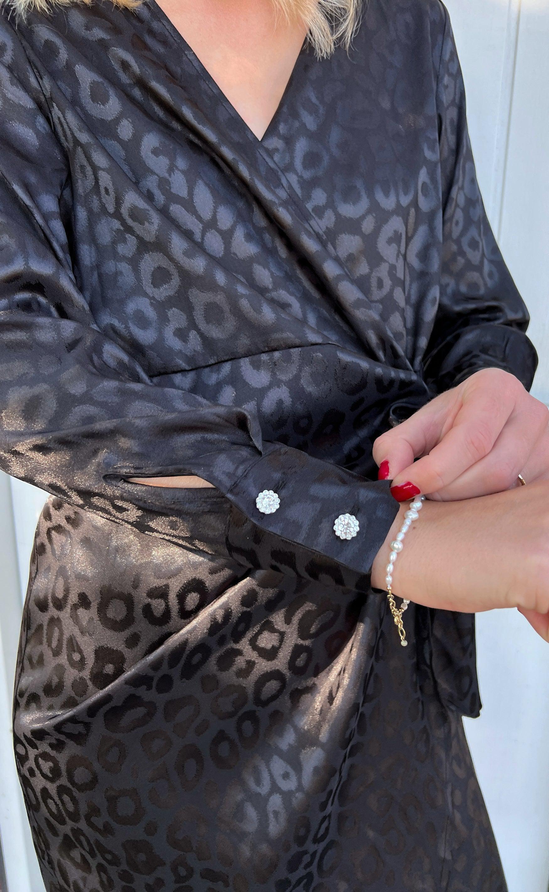 Say INA Copenhagen Kjole - Nynne - Black Leopard