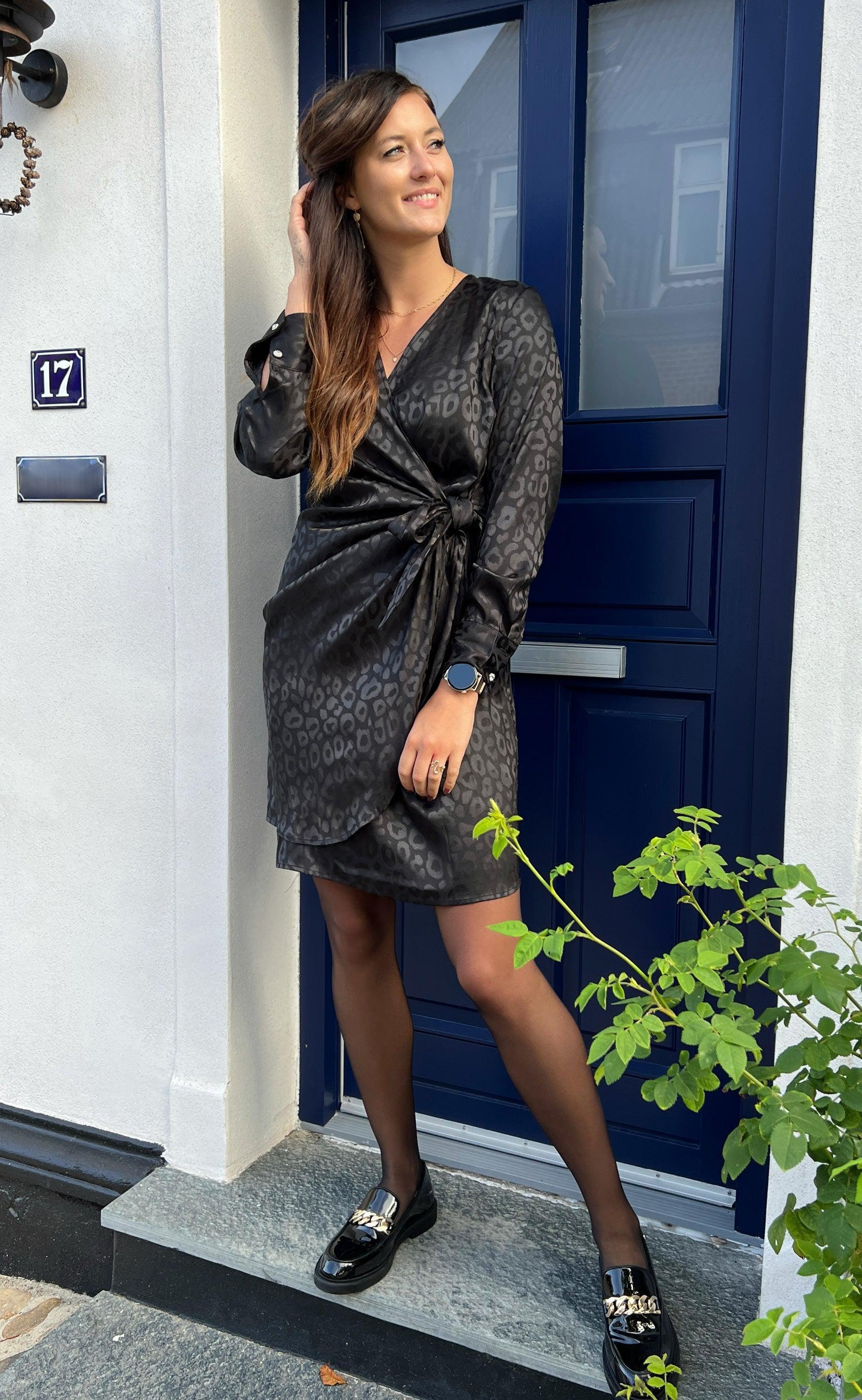 Say INA Copenhagen Kjole - Nynne - Black Leopard