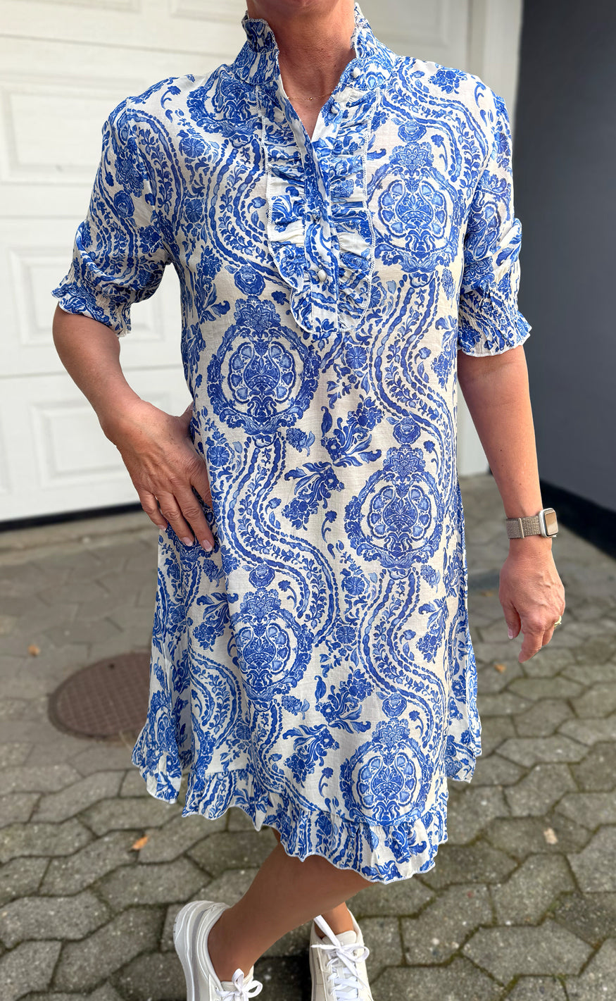 Say INA Copenhagen Kjole - Philine - Blue Paisley