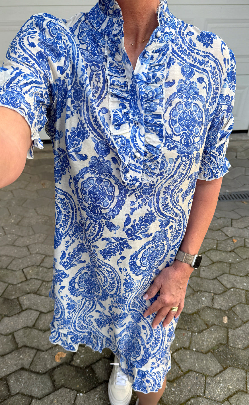 Say INA Copenhagen Kjole - Philine - Blue Paisley
