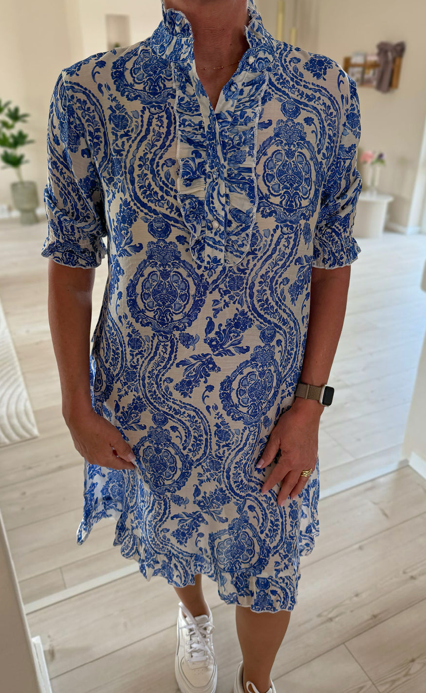 Say INA Copenhagen Kjole - Philine - Blue Paisley