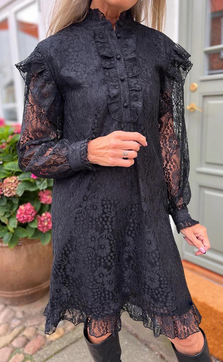 Say INA Copenhagen Kjole - Pia Lace - Black