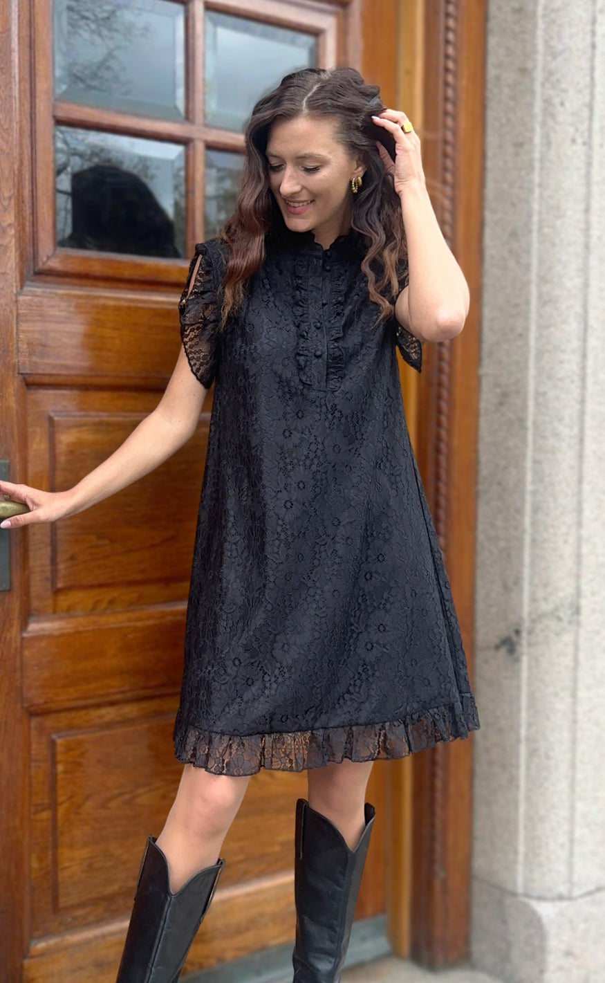 Say INA Copenhagen Kjole - Pia Lace Summer - Black