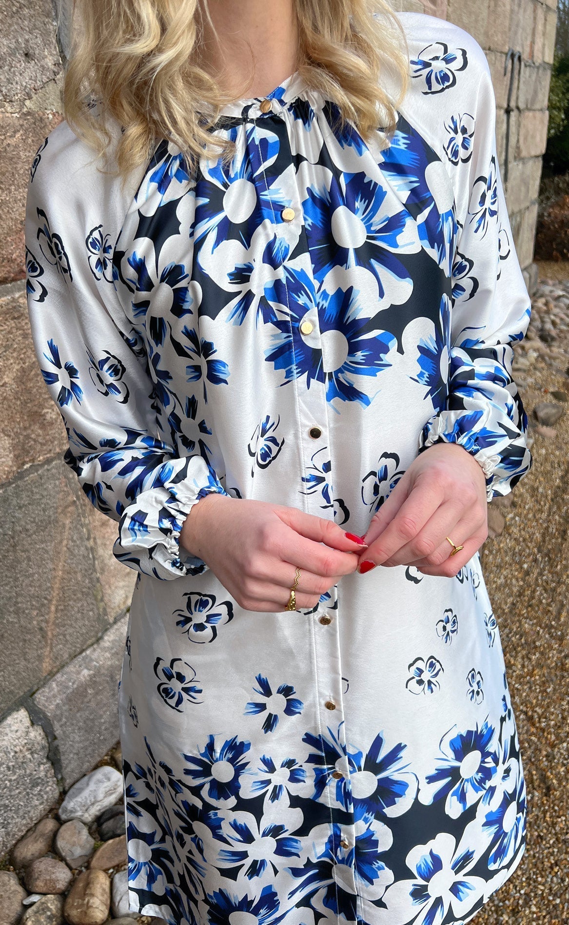Say INA Copenhagen Kjole - Rita - Blue Flower