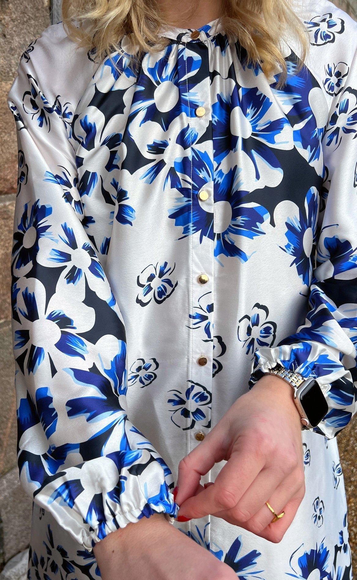 Say INA Copenhagen Kjole - Rita - Blue Flower