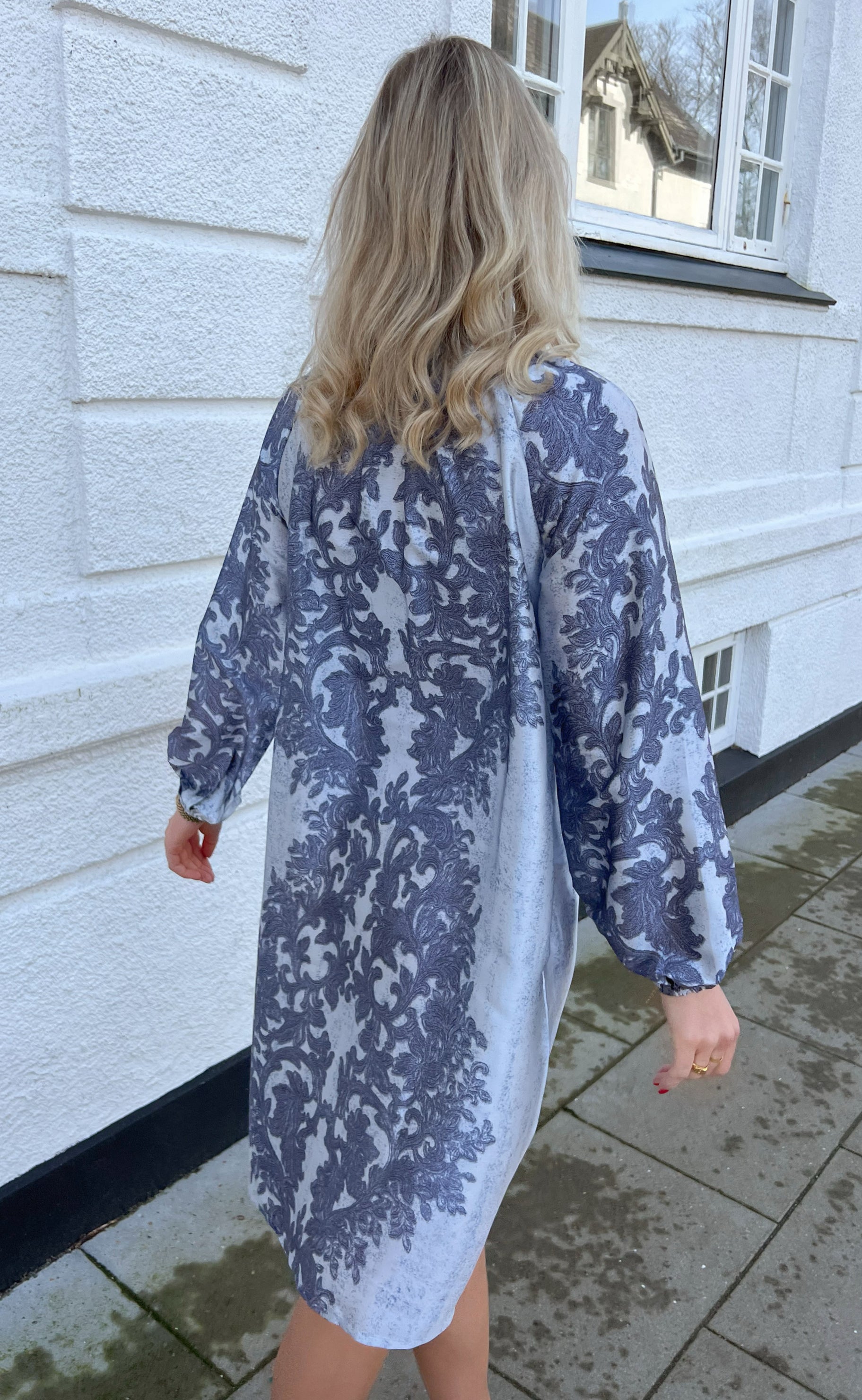 Say INA Copenhagen Kjole - Rita - Grey Paisley
