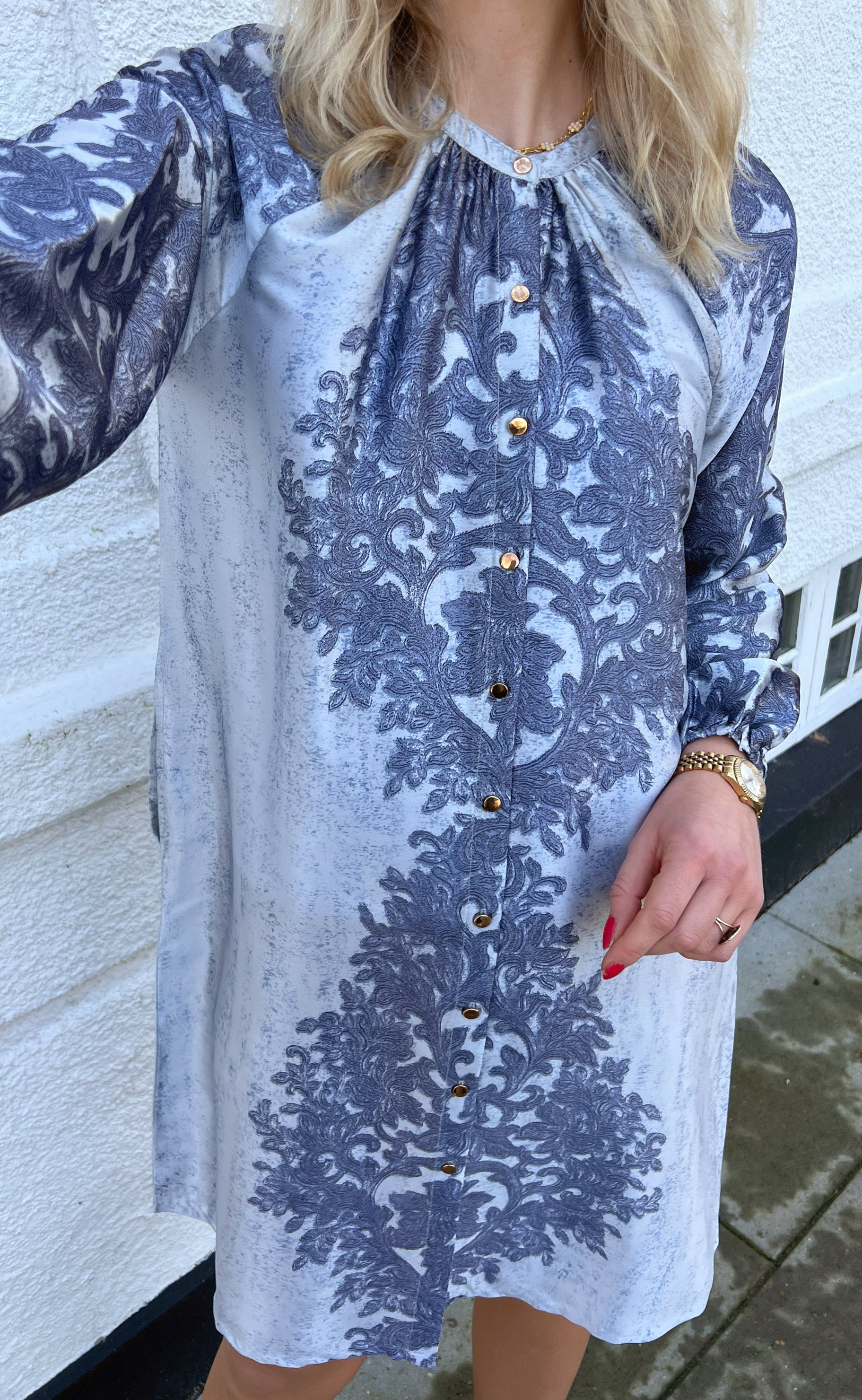 Say INA Copenhagen Kjole - Rita - Grey Paisley