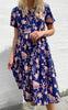 Say INA Copenhagen Kjole - Selma - Navy / Rose Flower