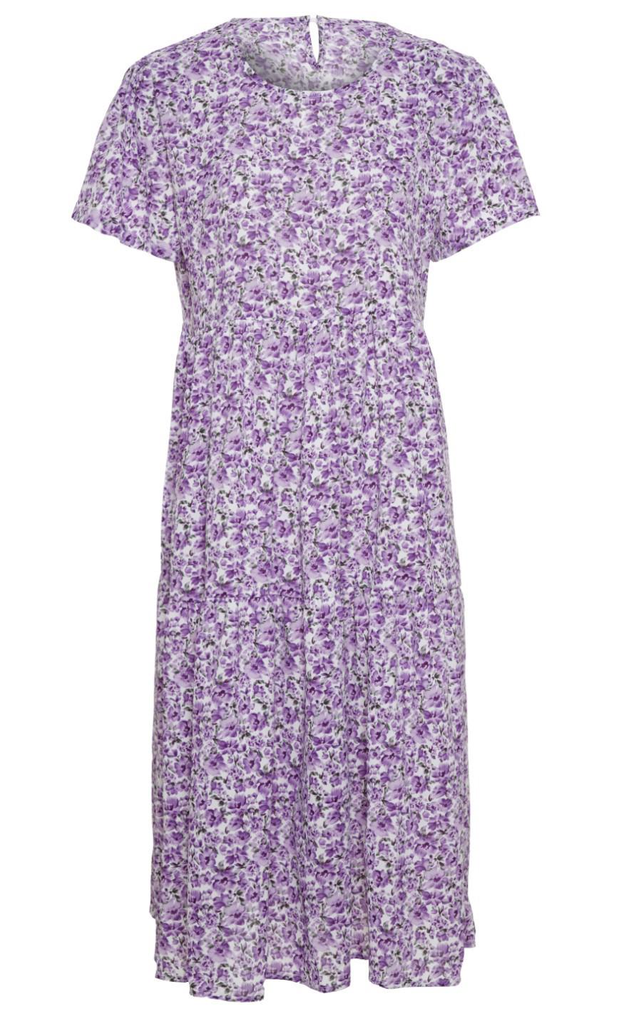Say INA Copenhagen Kjole - Selma - Purple Flower
