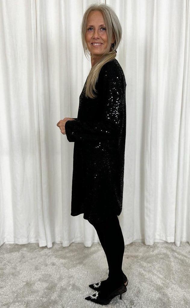 Say INA Copenhagen Kjole - Sima - Black Sequin
