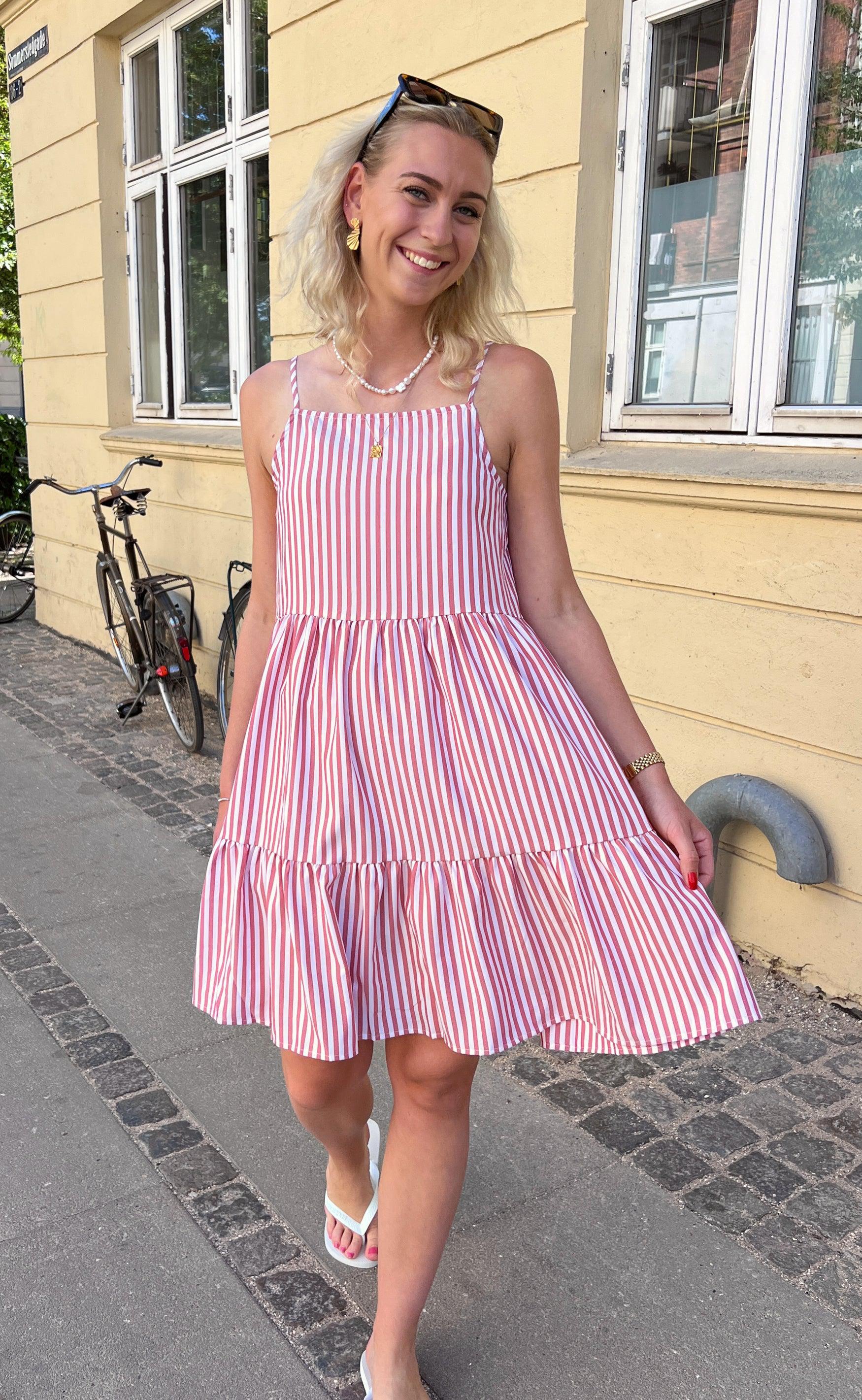 Say INA Copenhagen Kjole - Sisi - Red White Stripe