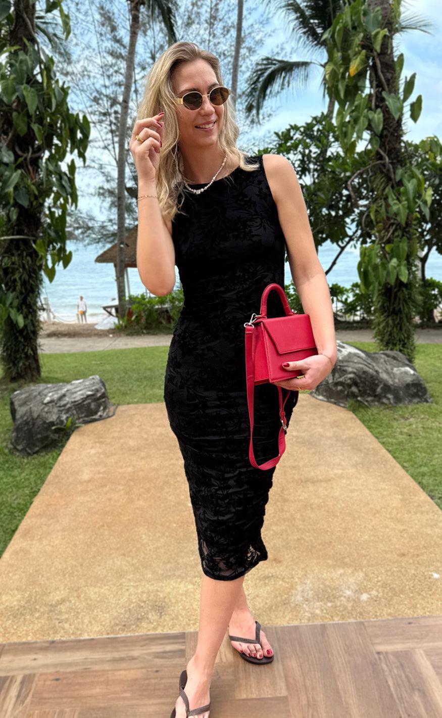Say INA Copenhagen Kjole - Sophia Mesh - Black Flower