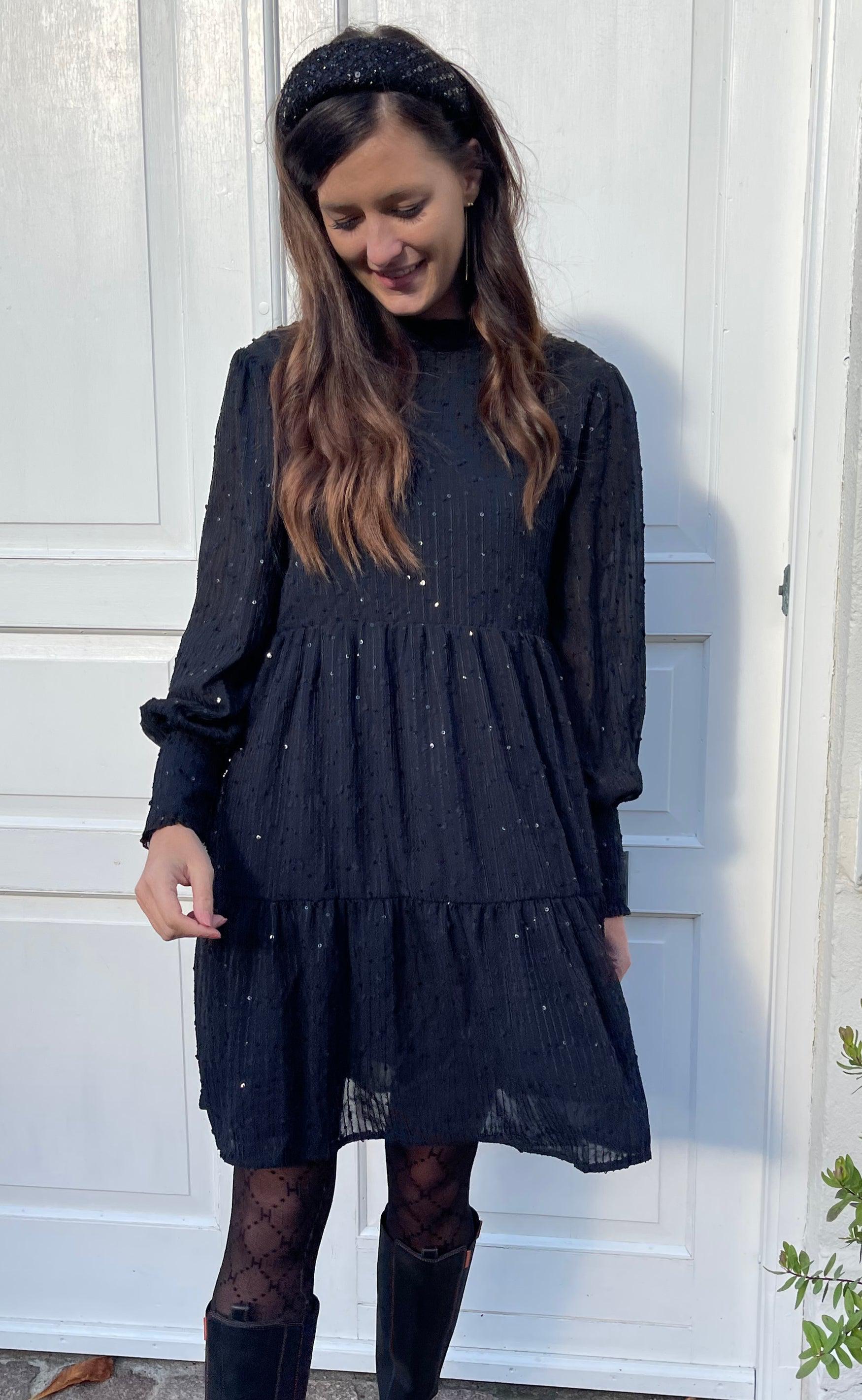 Say INA Copenhagen Kjole - Stina - Black Sequin