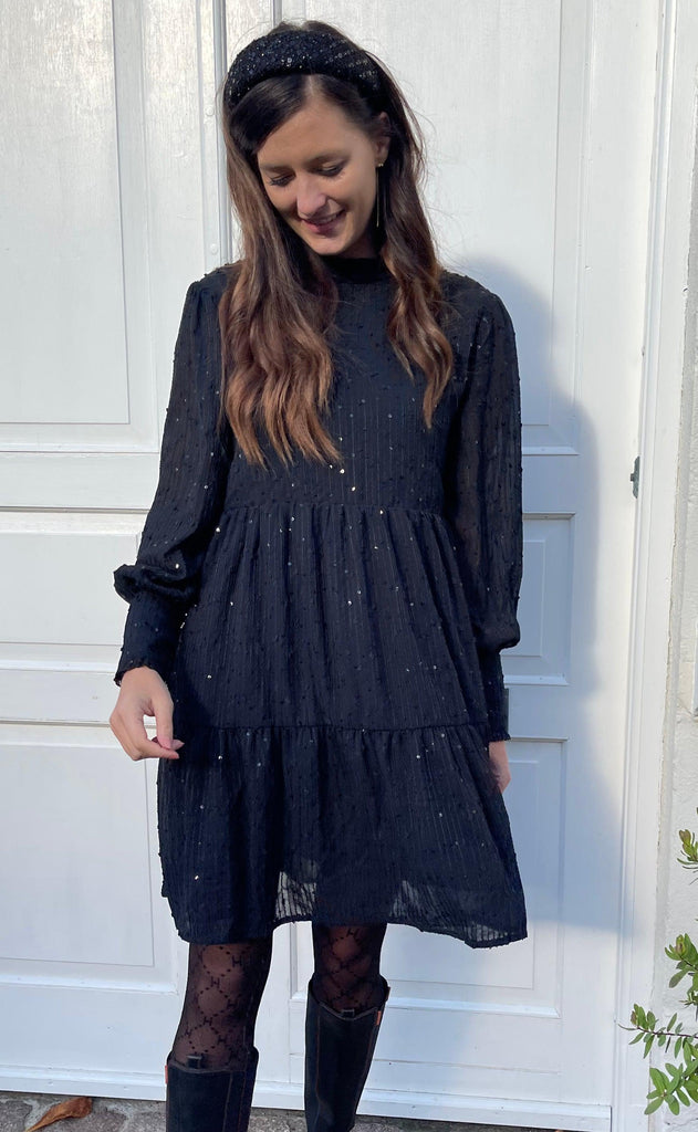 Say INA Copenhagen Kjole - Stina - Black Sequin