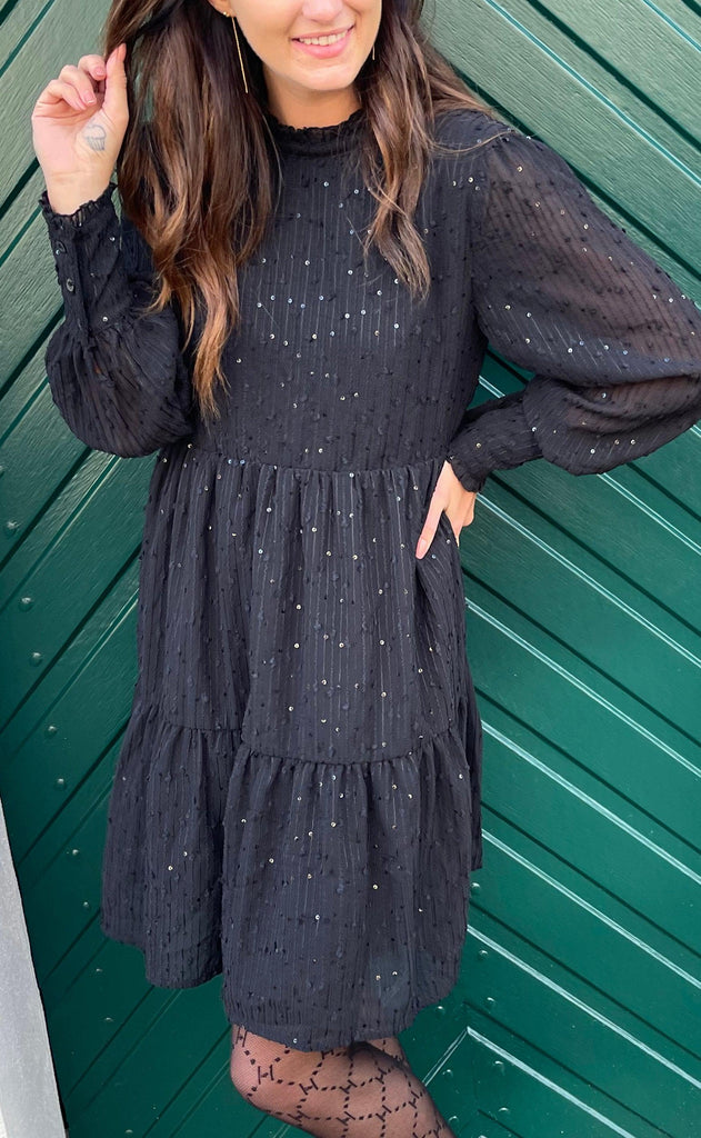 Say INA Copenhagen Kjole - Stina - Black Sequin