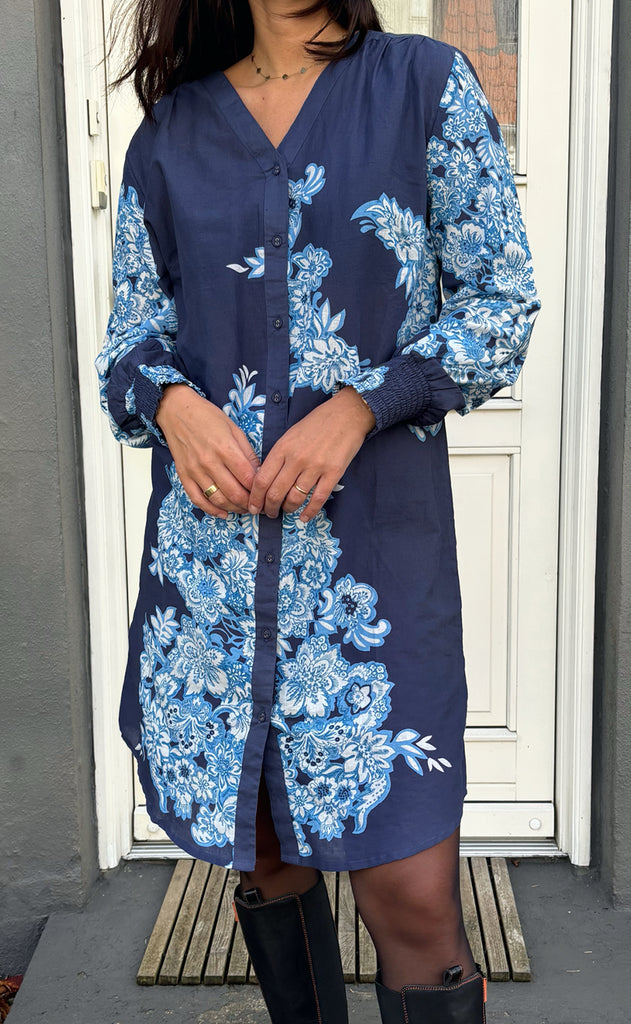 Say INA Copenhagen Kjole - Vicky - Blue Flowers