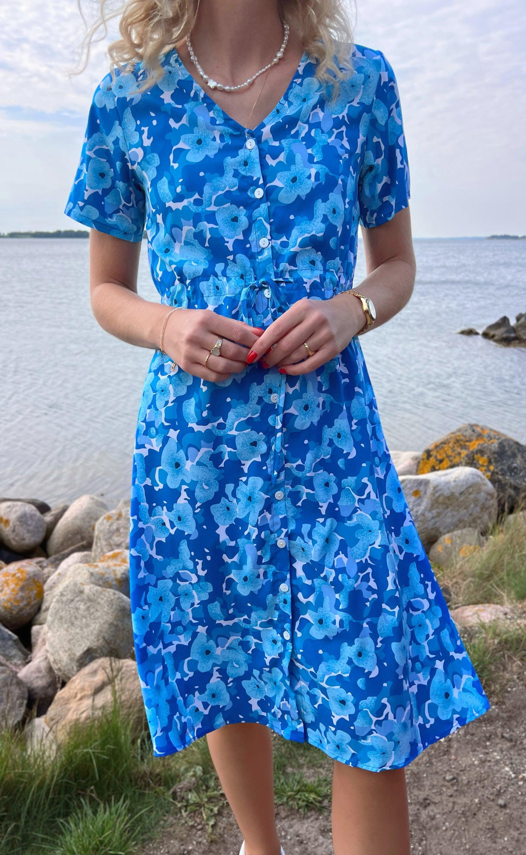 Say INA Copenhagen Kjole - Victoria - Blue Flower