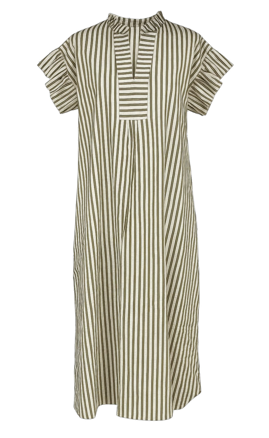 Say INA Copenhagen Kjole - Winnie - White / Brown Striped