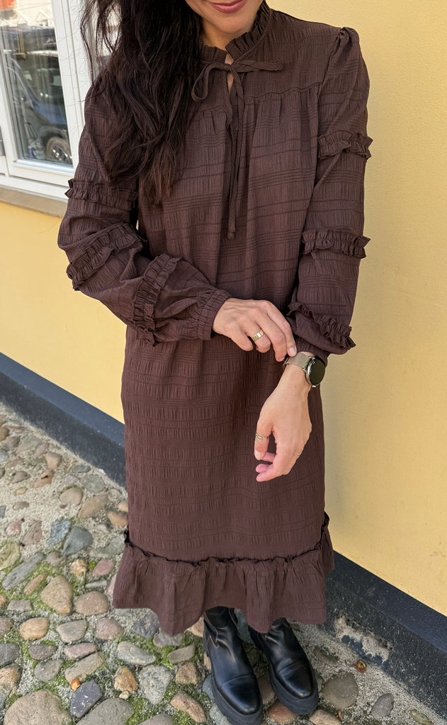 Say INA Copenhagen Kjole - Zally - Dark Brown