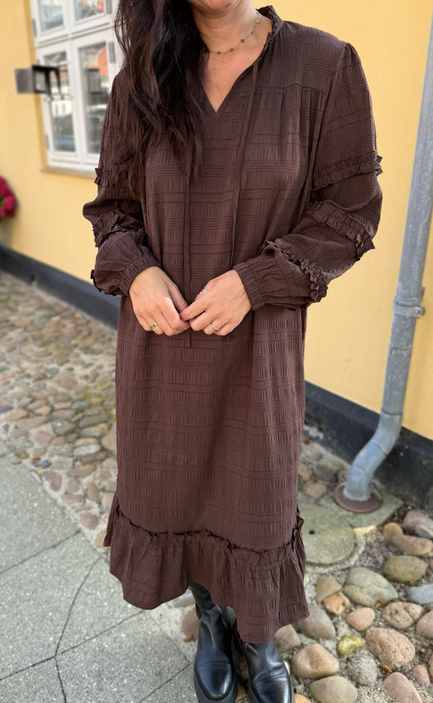 Say INA Copenhagen Kjole - Zally - Dark Brown