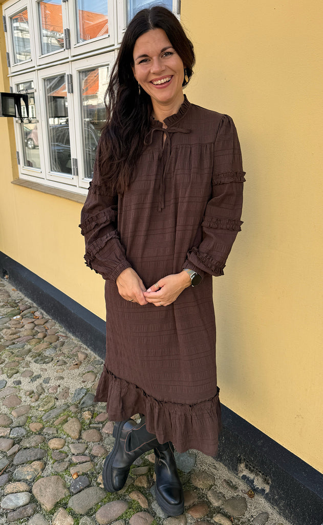 Say INA Copenhagen Kjole - Zally - Dark Brown