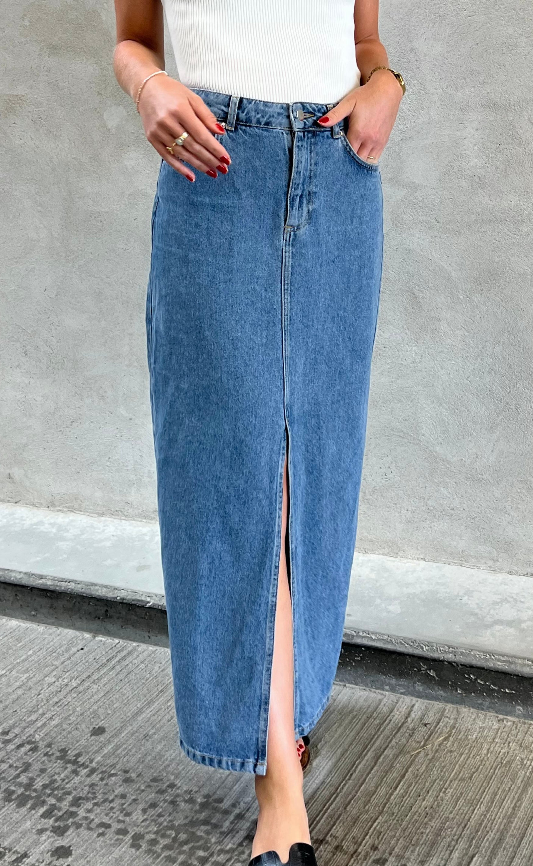 Say INA Copenhagen Nederdel - Daisy Denim - Blue