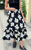 Say INA Copenhagen Nederdel - Hanna - Black/White Flower