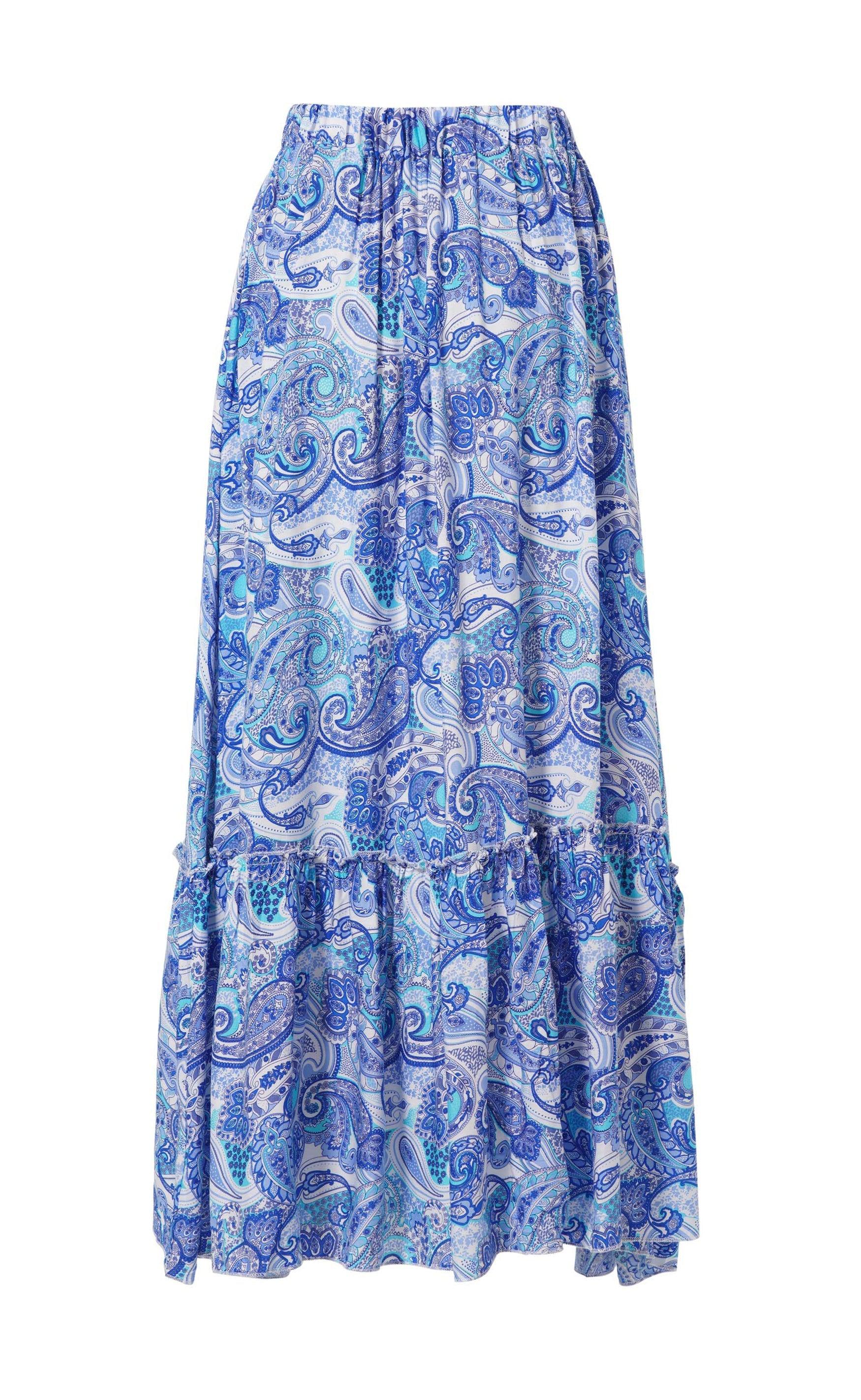 Say INA Copenhagen Nederdel - Hanna - Blue Paisley