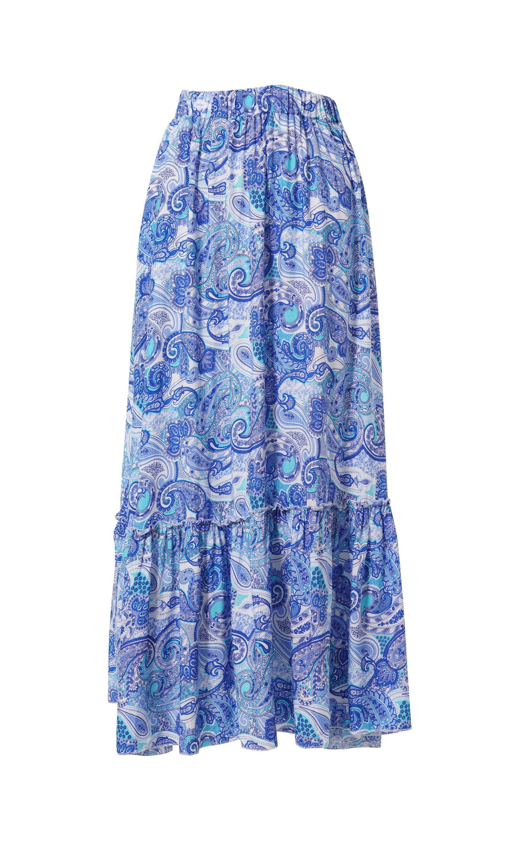 Say INA Copenhagen Nederdel - Hanna - Blue Paisley