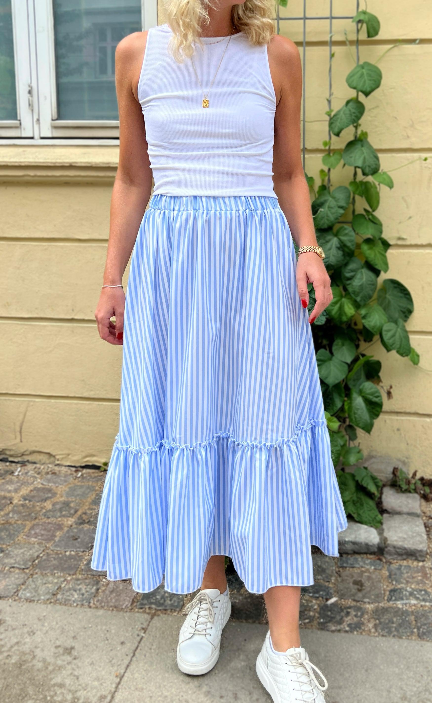 Say INA Copenhagen Nederdel - Hanna - Blue/White Stripe