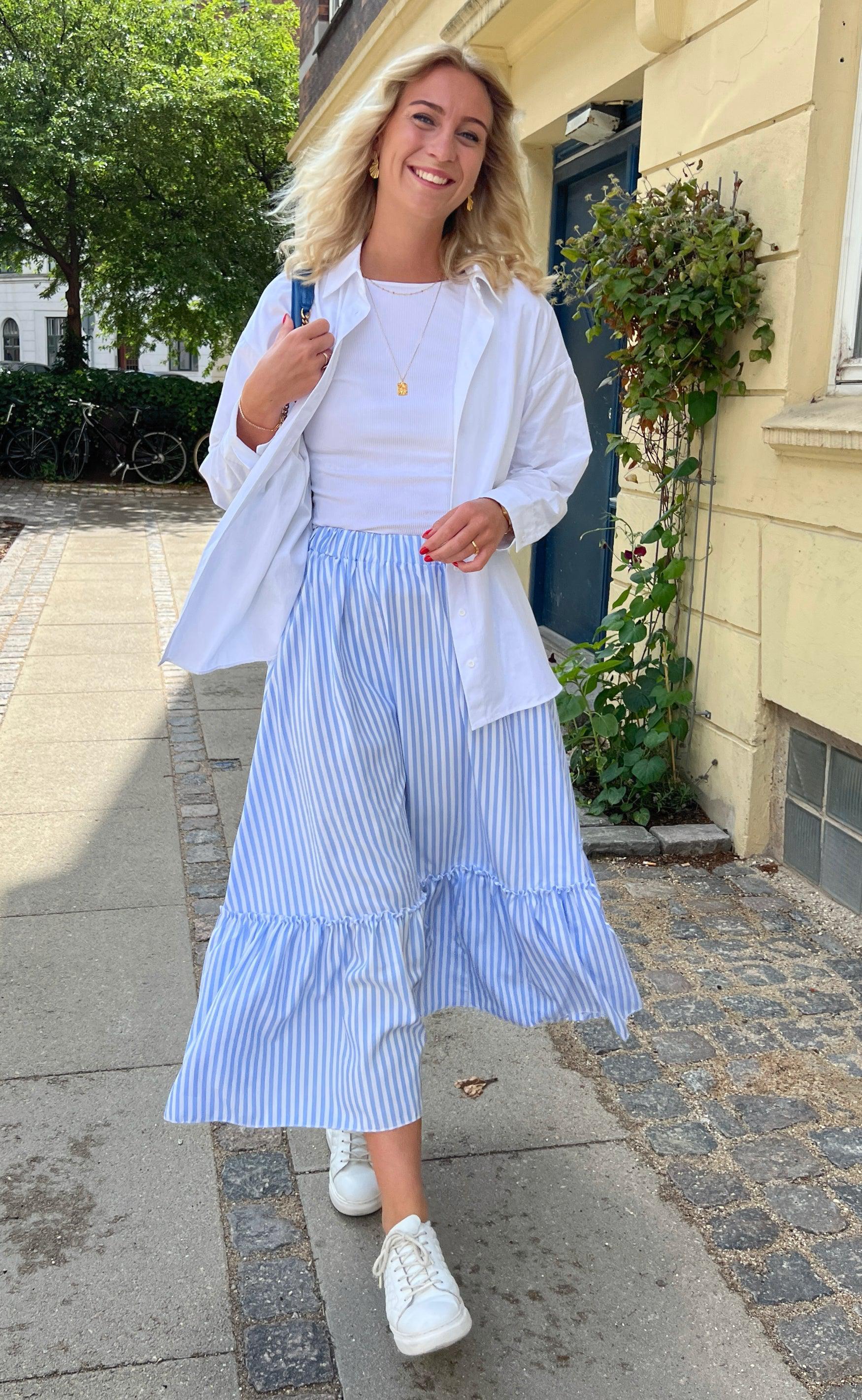 Say INA Copenhagen Nederdel - Hanna - Blue/White Stripe