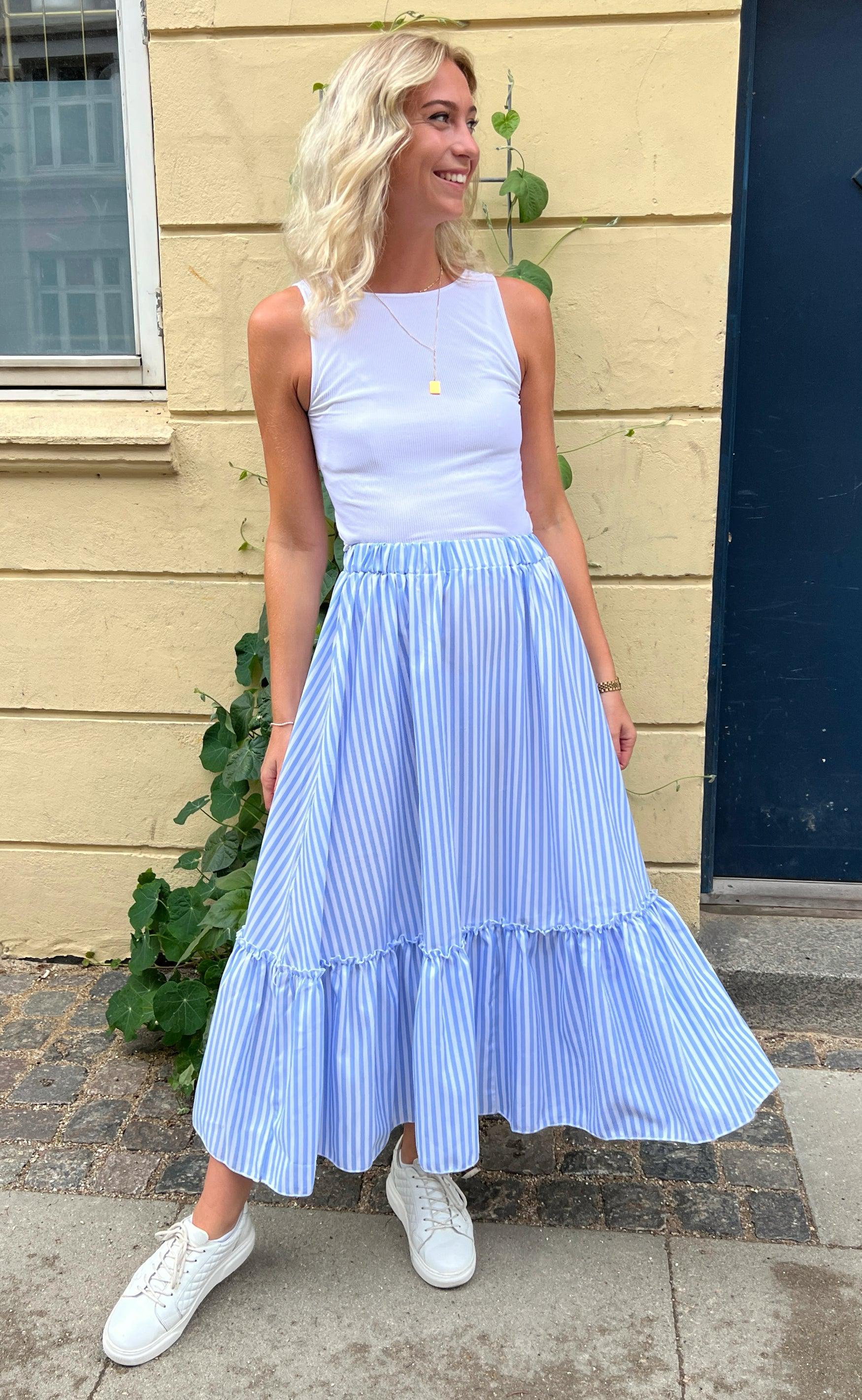 Say INA Copenhagen Nederdel - Hanna - Blue/White Stripe