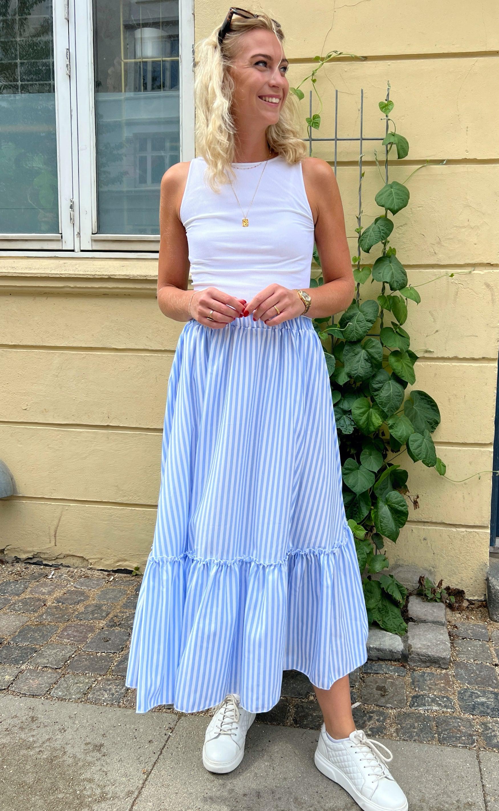 Say INA Copenhagen Nederdel - Hanna - Blue/White Stripe