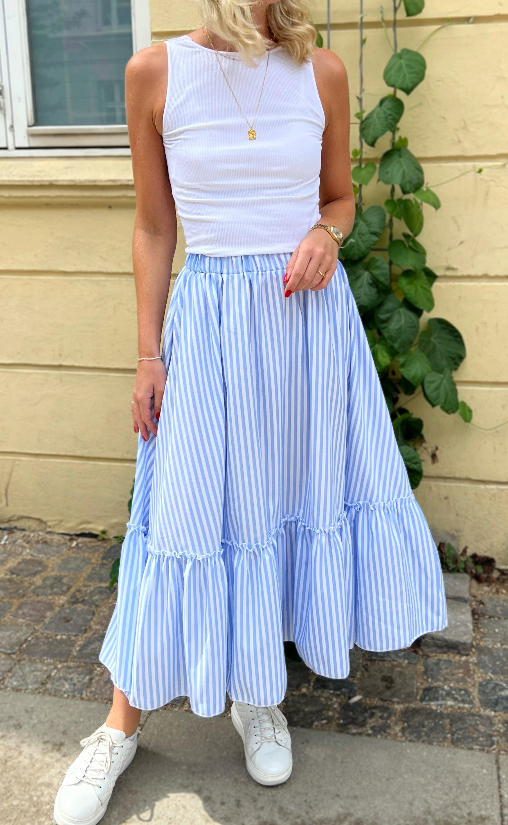 Say INA Copenhagen Nederdel - Hanna - Blue/White Stripe
