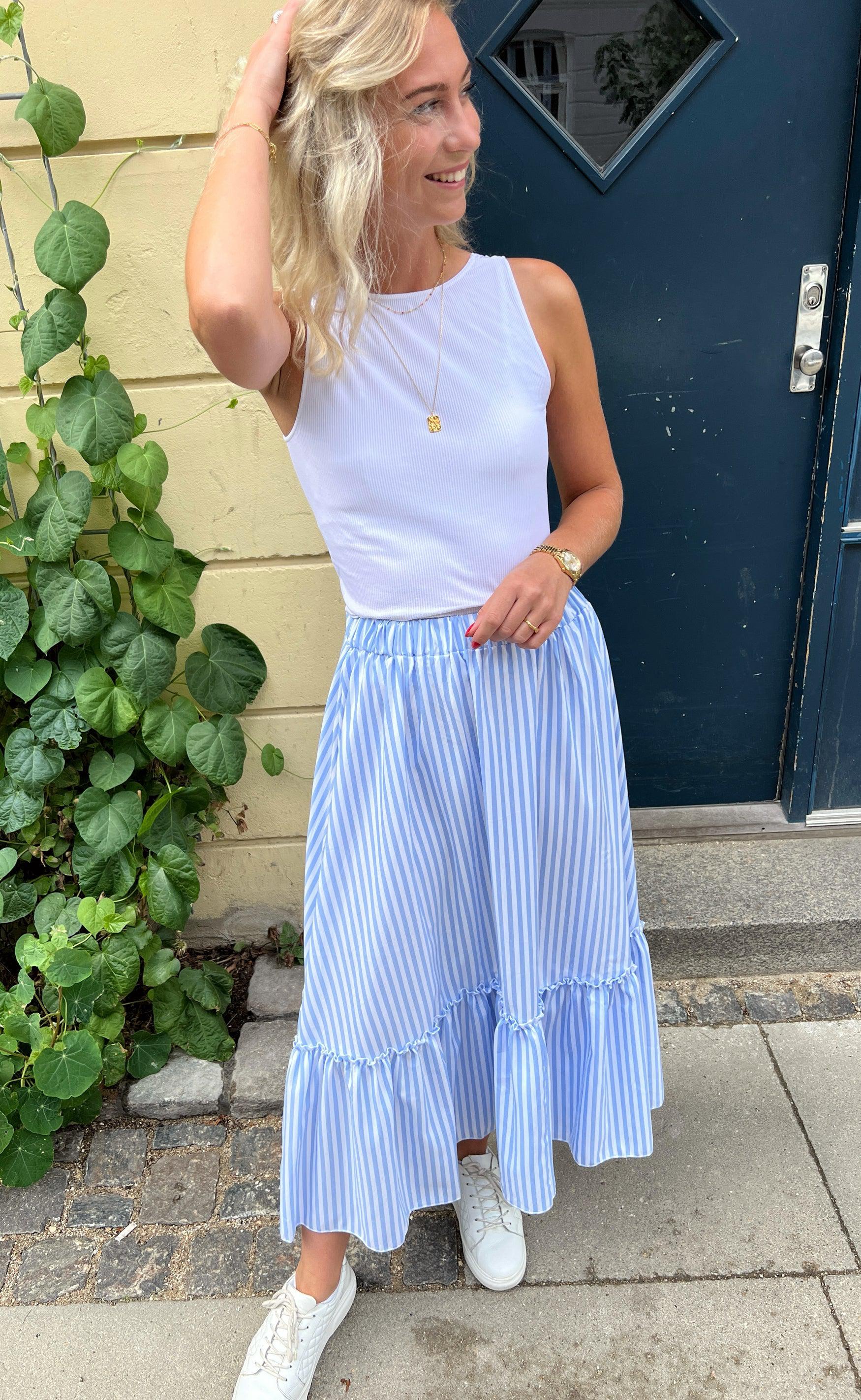 Say INA Copenhagen Nederdel - Hanna - Blue/White Stripe
