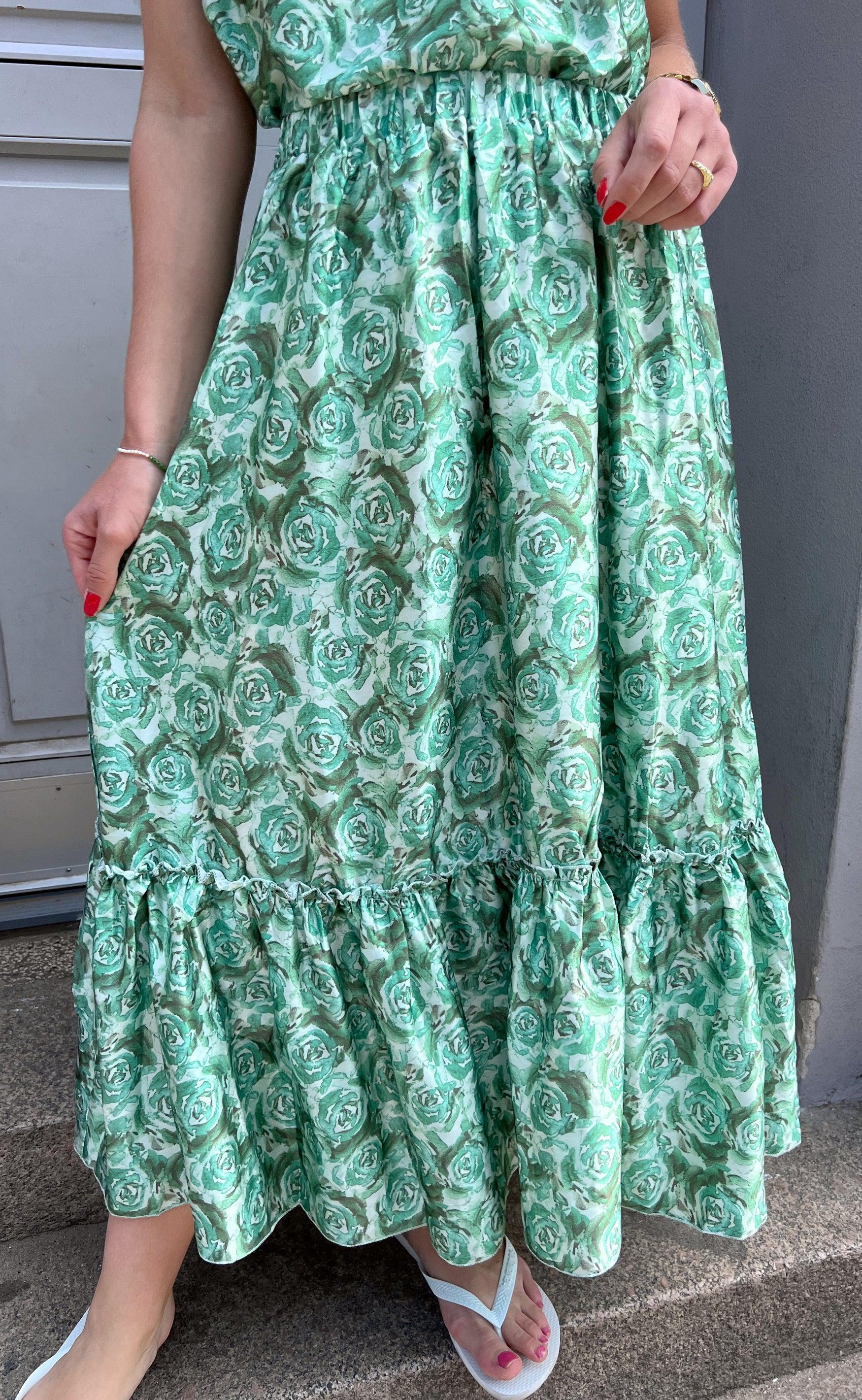 Say INA Copenhagen Nederdel - Hanna - Green Roses