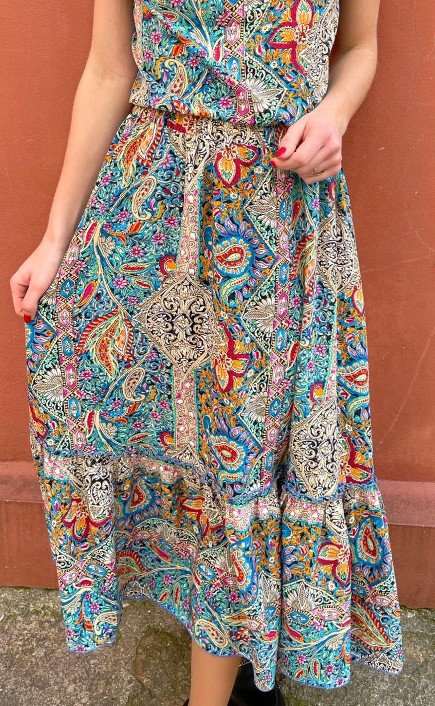 Say INA Copenhagen Nederdel - Hanna - Mixed Paisley
