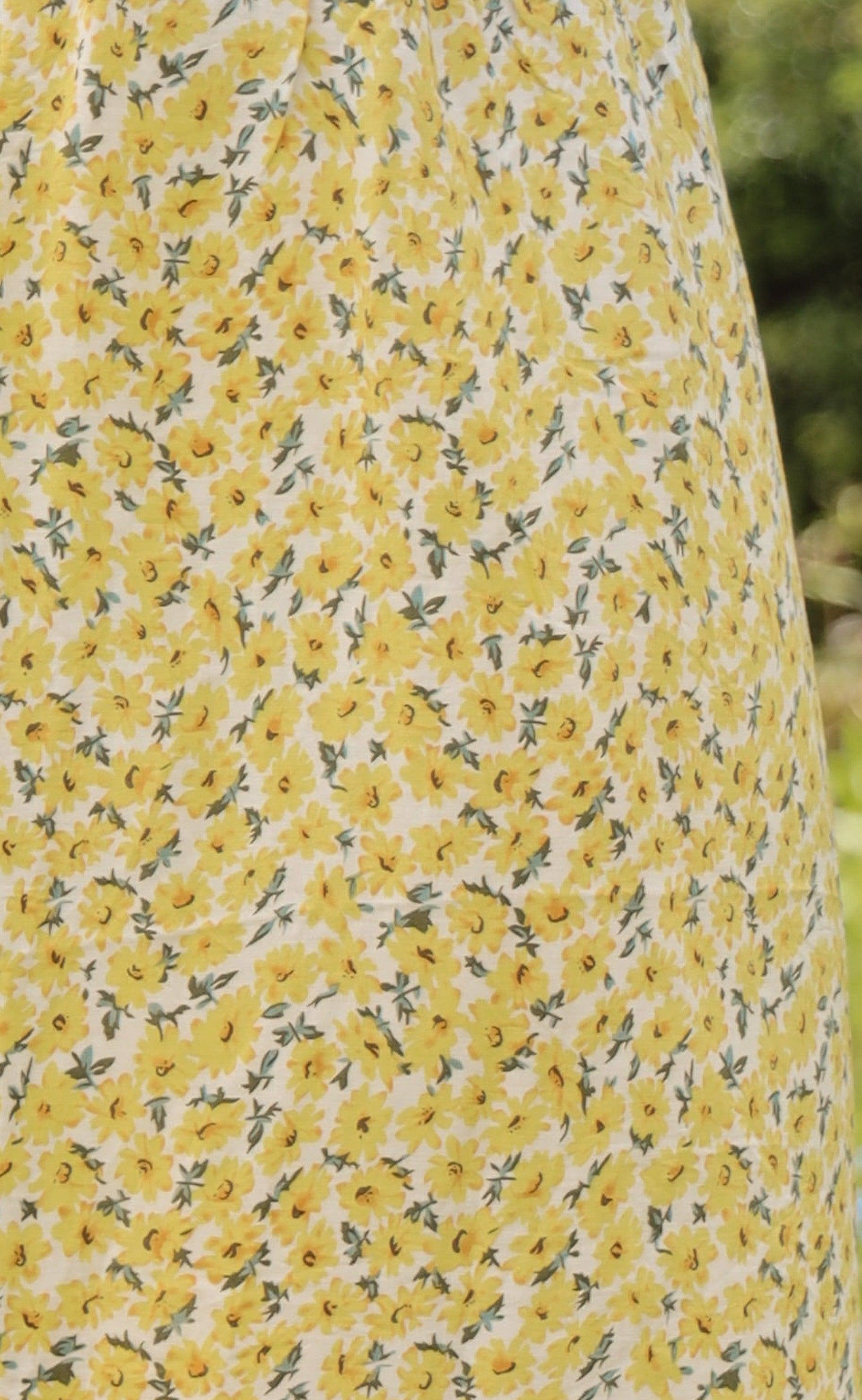 Say INA Copenhagen Nederdel - Hanna - Yellow Flower