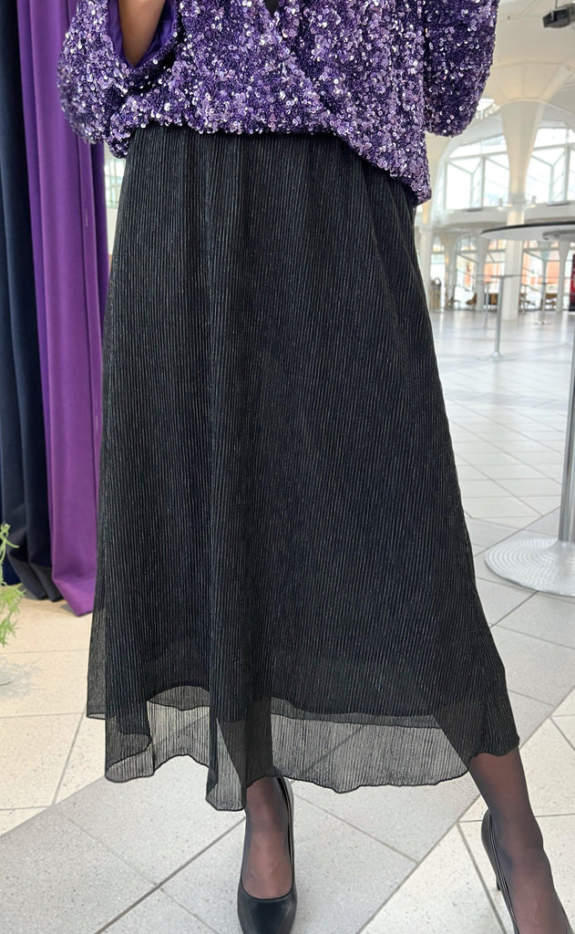 Say INA Copenhagen Nederdel - Hanne - Black Glitter