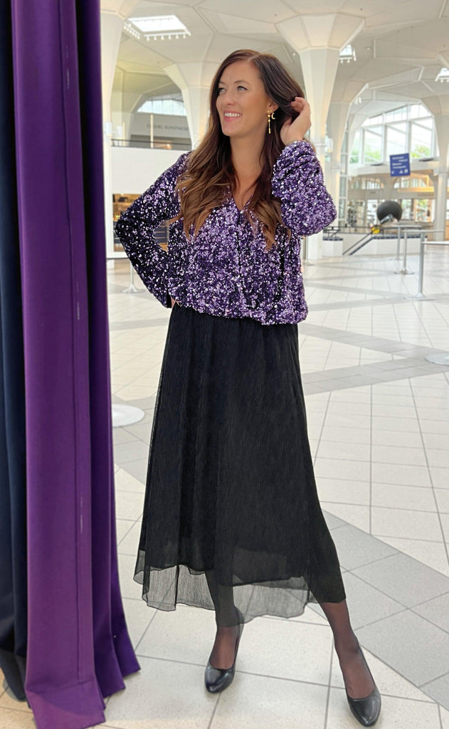 Say INA Copenhagen Nederdel - Hanne - Black Glitter