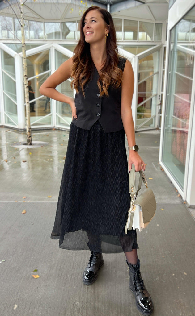 Say INA Copenhagen Nederdel - Hanne - Black Glitter