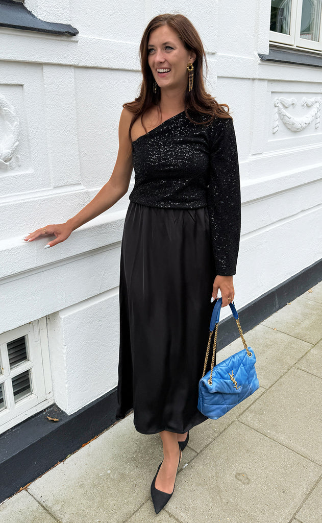 Say INA Copenhagen Nederdel - Kit Satin - Black