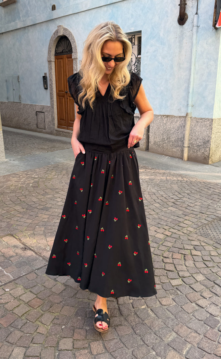 Say INA Copenhagen Nederdel - Lucia - Black W. Cherries